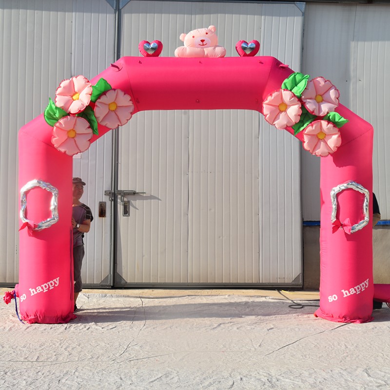 安吉粉色婚礼拱门